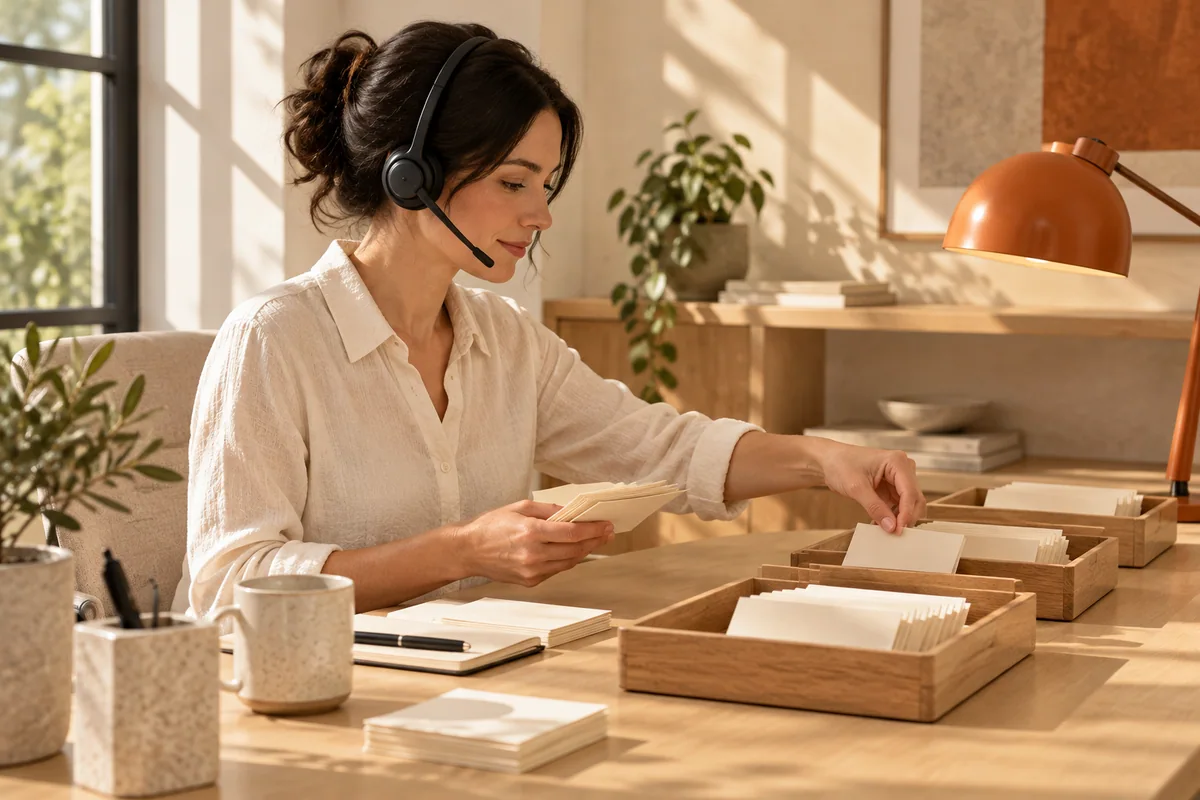 Conceptual support specialist organising incoming customer requests